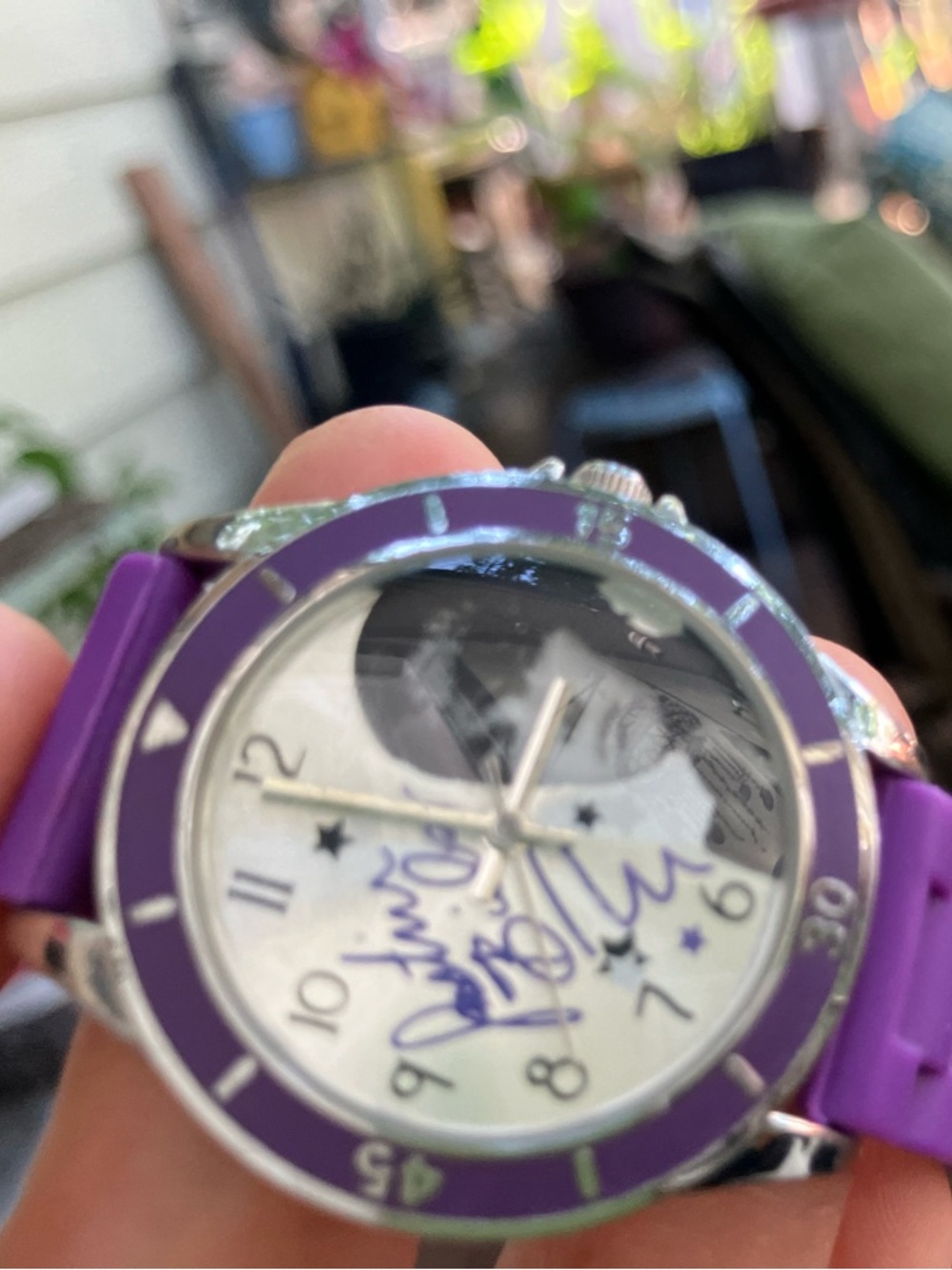 Beautiful purple watch Justin Bieber